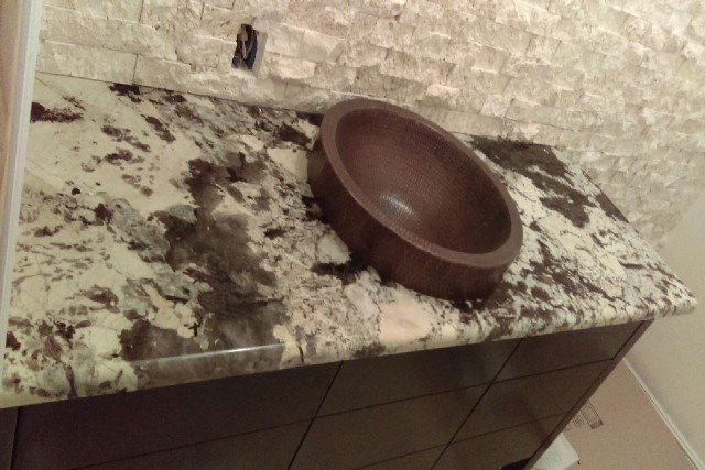 Vintage granite with half bullnose edges 847