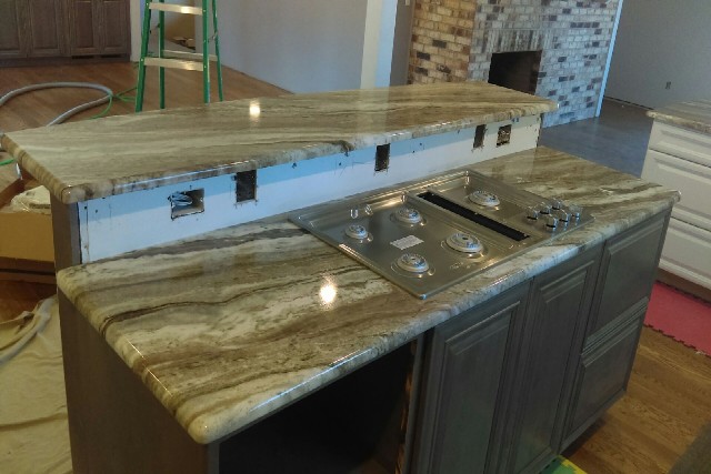 Fantasy brown granite with half bullnose edges 832