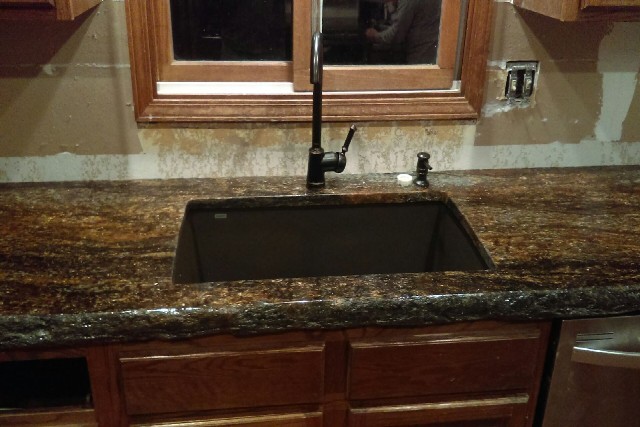 Orion granite with 6 cm thick half bullnose edges 697