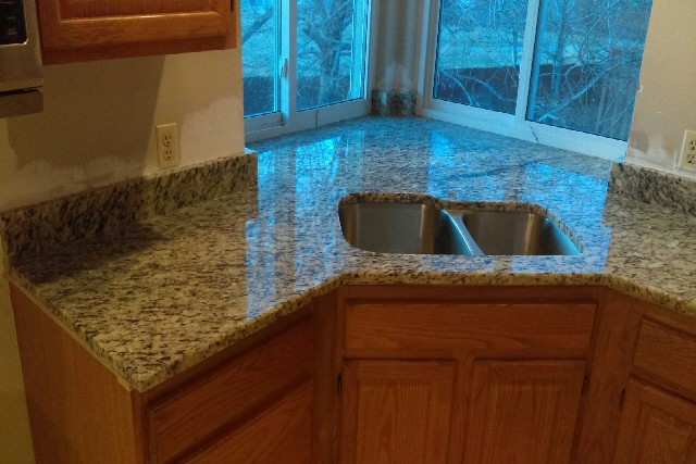 Santa cecilia granite with short bevel edges 858